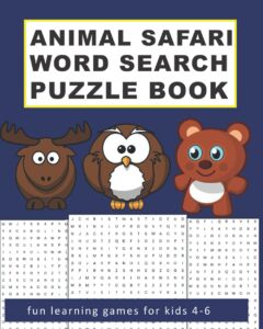 Animal Safari Word Search Puzzle Book